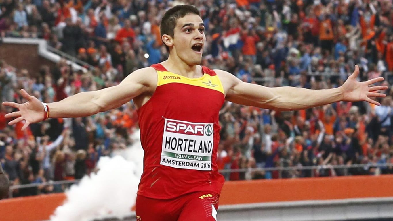 Grenzenloser Jubel: Der Spanier Bruno Hortelano feiert seine Goldmedaille.