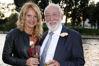 Dieter Hallervorden und seine neue Liebe Christiane Zander beim Produzentenfest 2016 in Berlin.