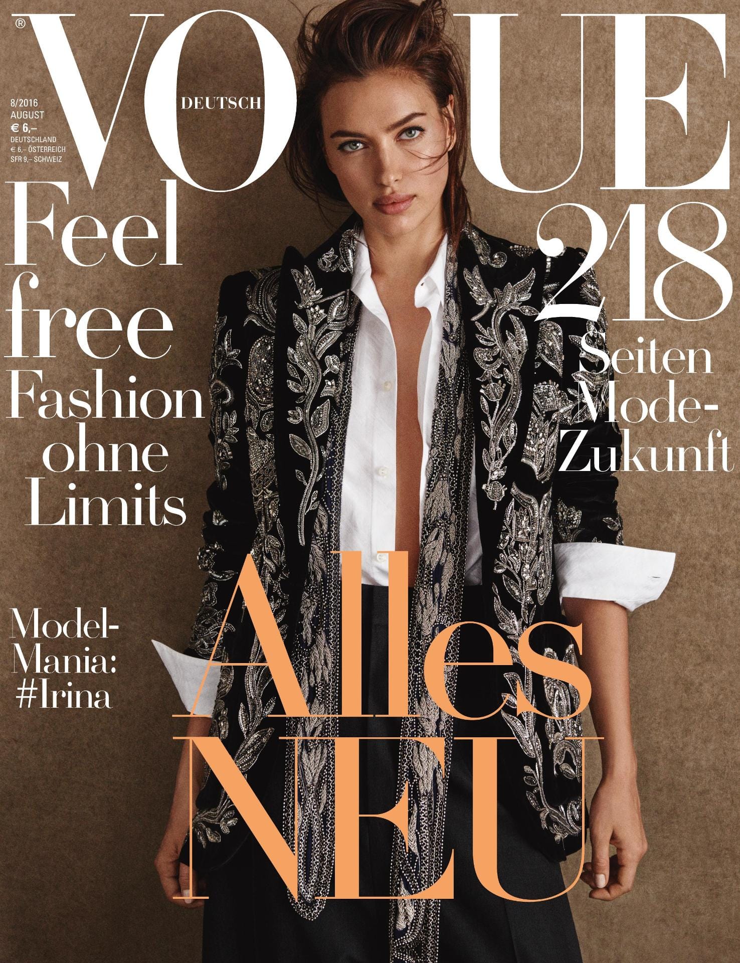 Eins von fünf Titelbildern: Die August-Ausgabe der deutschen "Vogue" widmete allen fünf Schönheiten ein eigenes Cover.