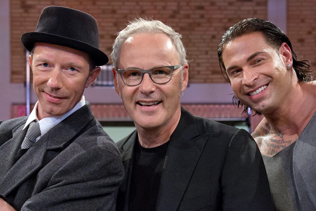 Nico Patschinski, Reinhold Beckmann und Tim Wiese bei "Beckmanns Sportschule".