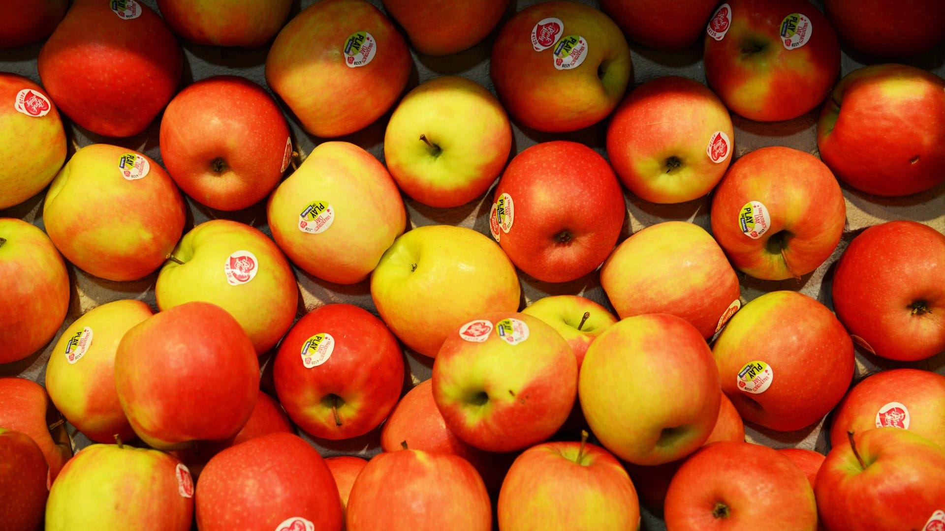 Die Apfelsorte Cripps Pink steht unter Markenschutz und darf nur als "Pink Lady" vertrieben werden.