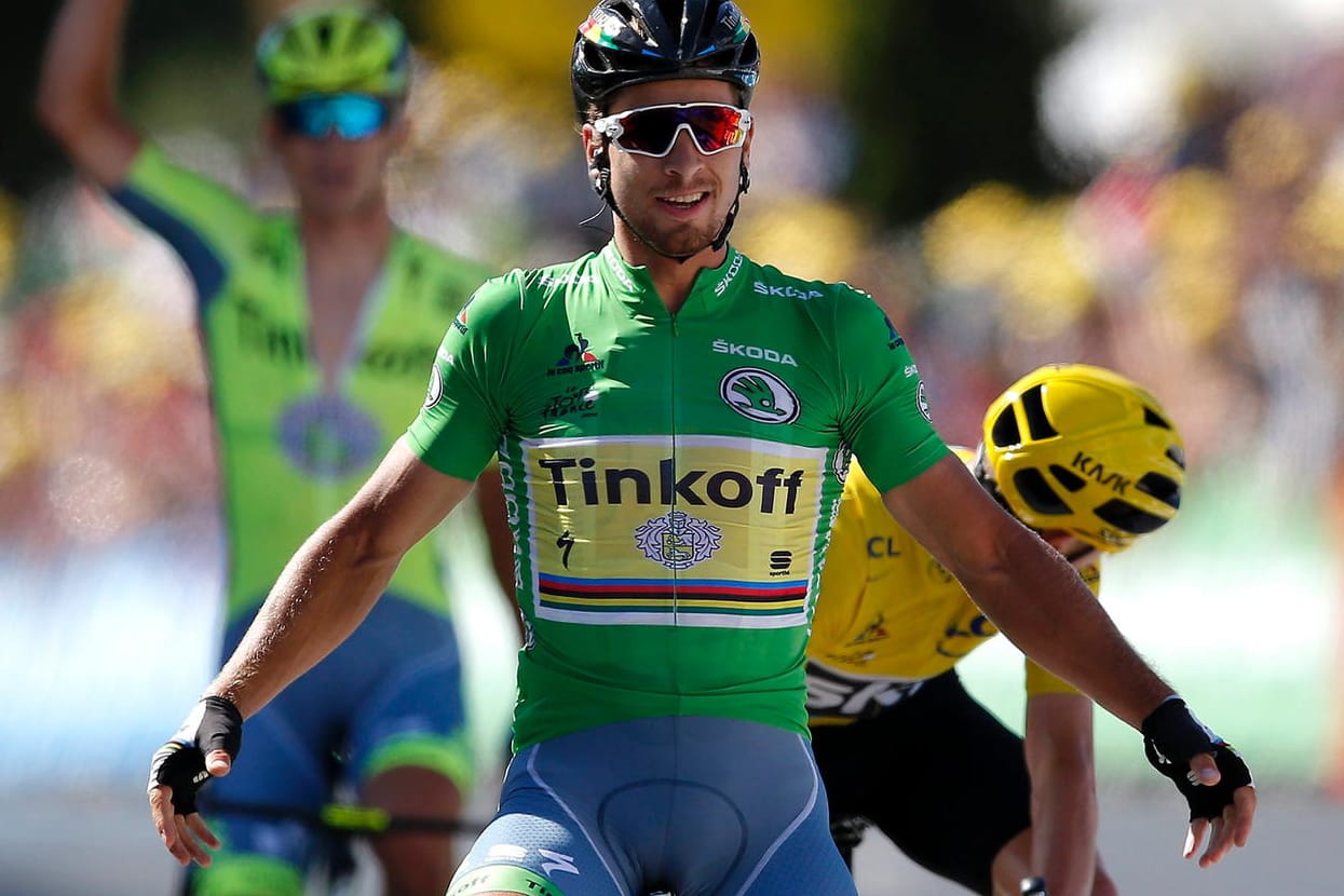 Großer Coup: Peter Sagan gewinnt in Montpellier vor Christopher Froome.