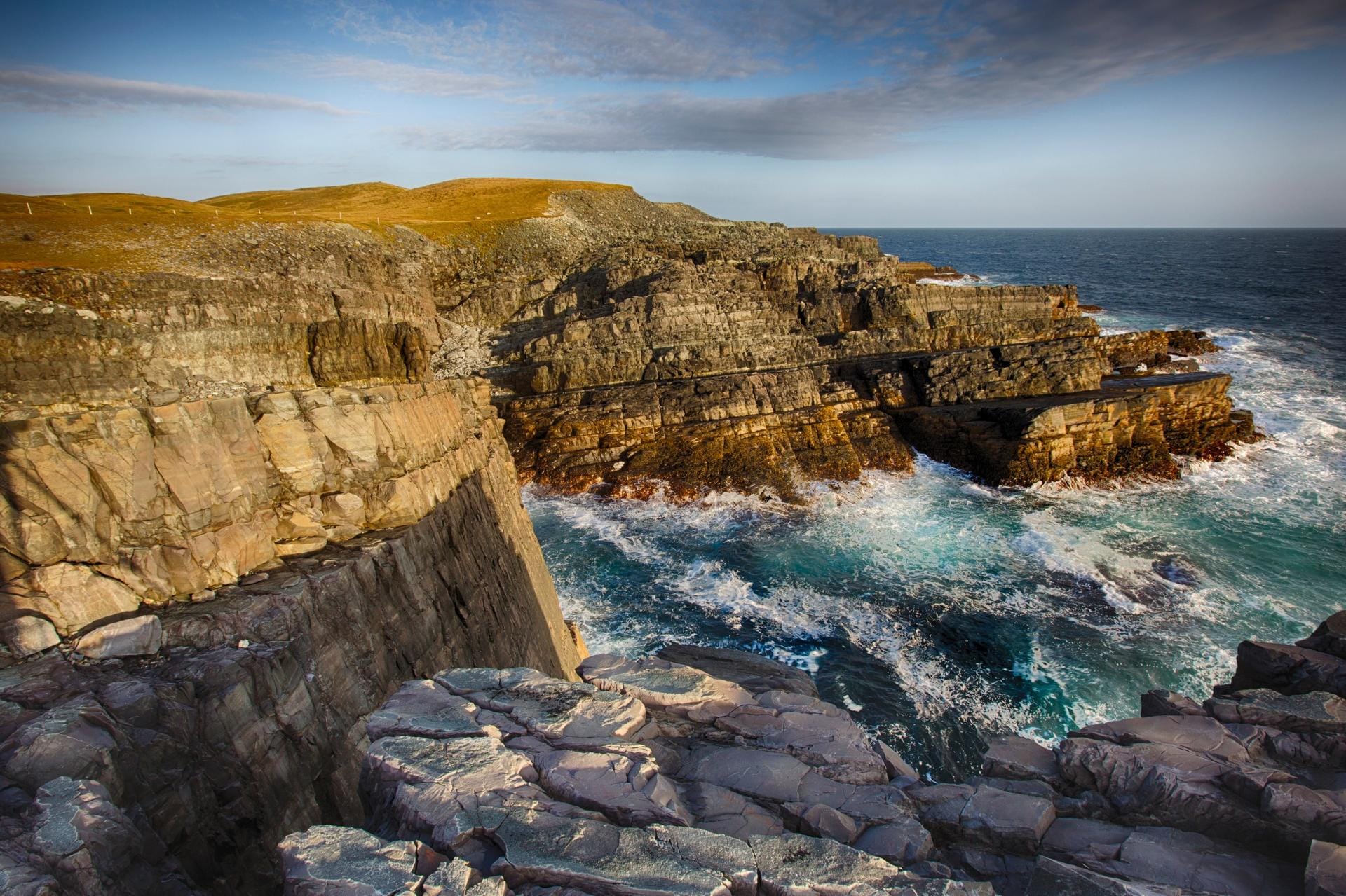Das Schutzgebiet Mistaken Point auf Neufundland, Kanada. Der Ort ist Fundstelle vieler Fossilien.