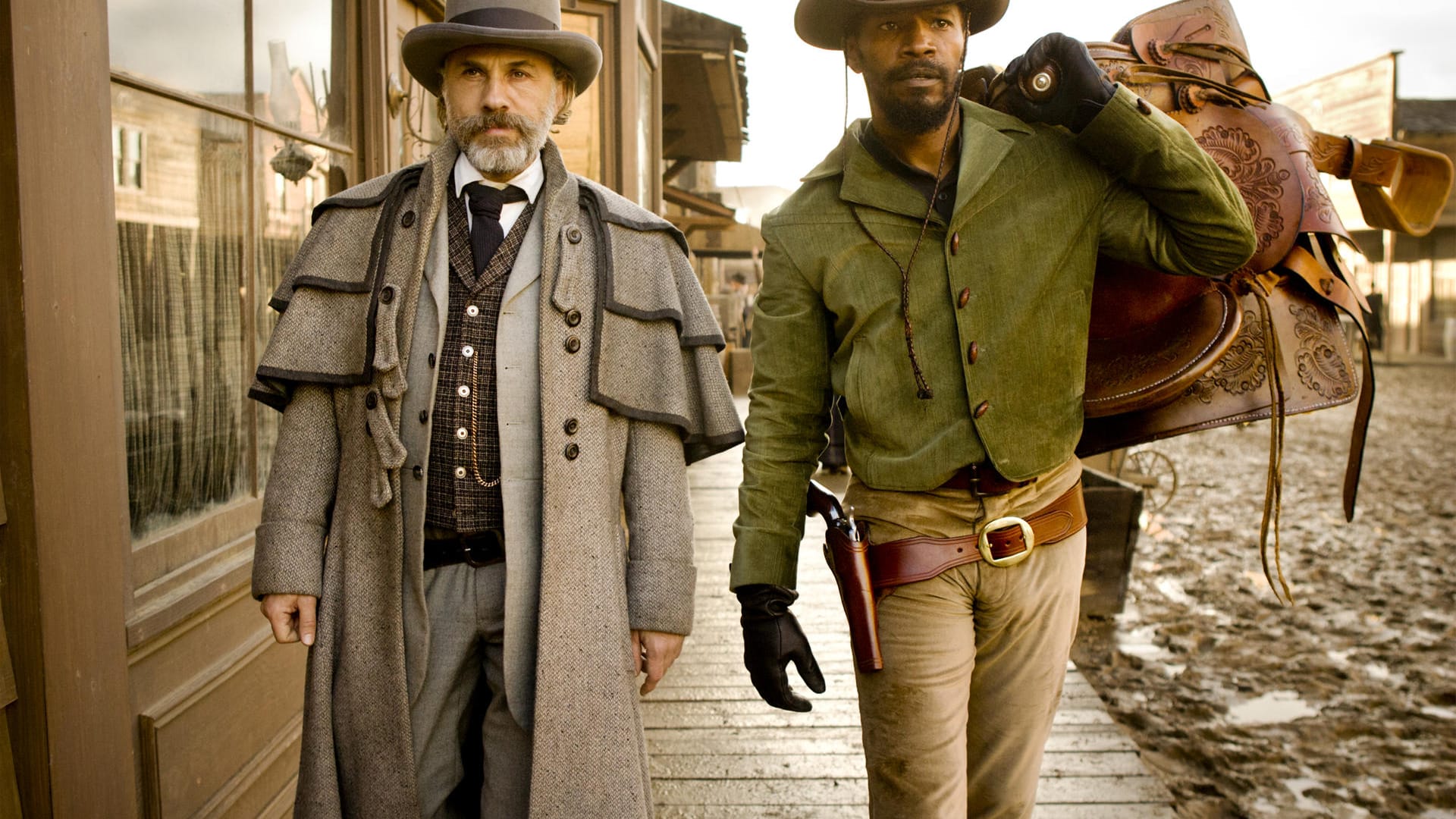 Christoph Waltz als Dr. King Schultz an der Seite von Schauspiel-Kollegen Jamie Foxx im Tarantino-Film "Django Unchained".