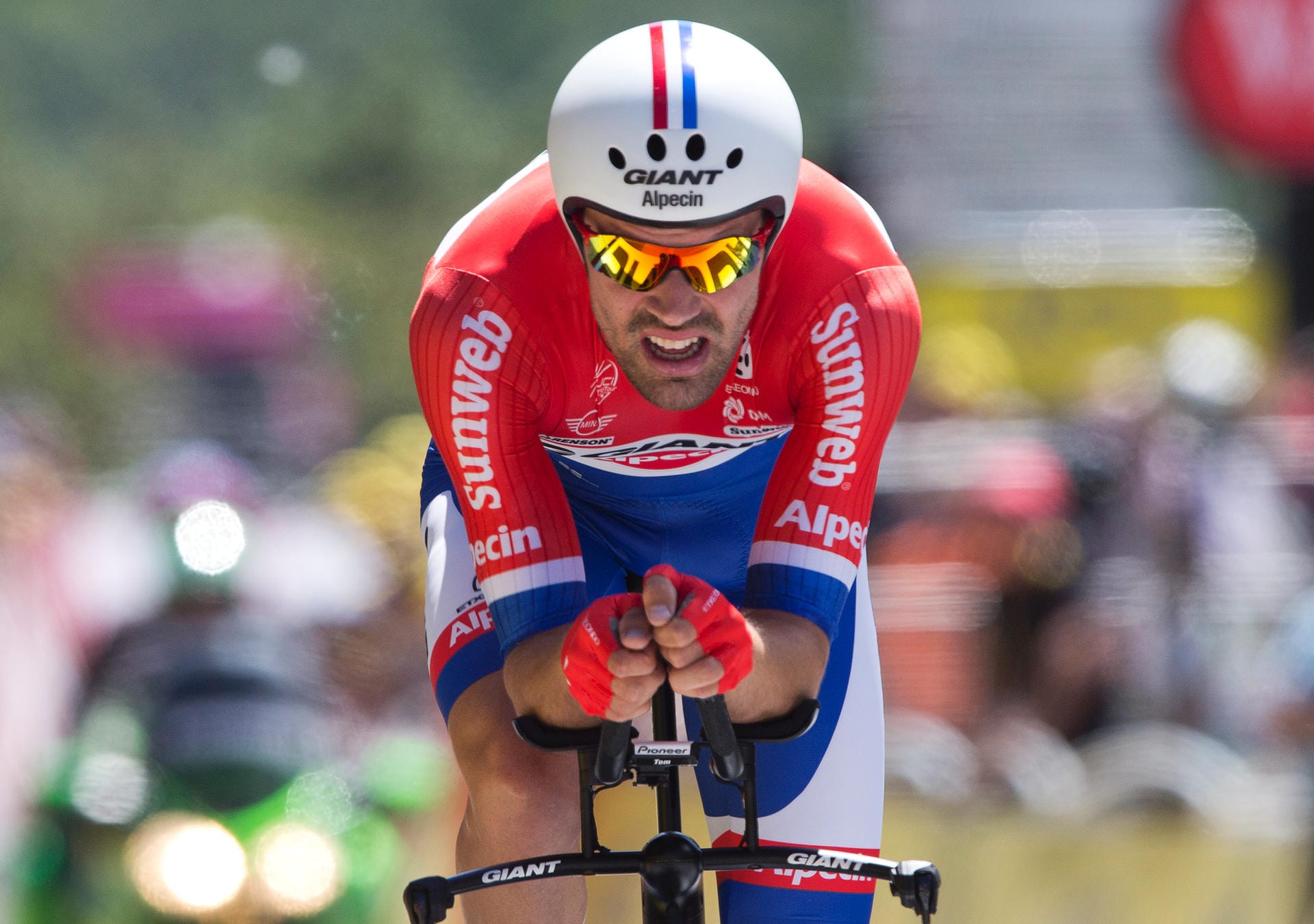 Nicht zu schlagen: Tom Dumoulin war der Schnellste auf dem anspruchsvollen Kurs. Für den Niederländer aus dem deutschen Team Giant-Alpecin war es bereits der zweite Etappensieg bei der Tour 2016.