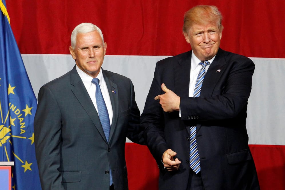 Mike Pence wird neben Donald Trump (re.) ins Rennen um die amerikanische Präsidentschaft gehen.
