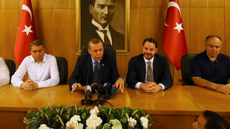 Der türkische Präsident Erdogan nach dem Putschversuch.