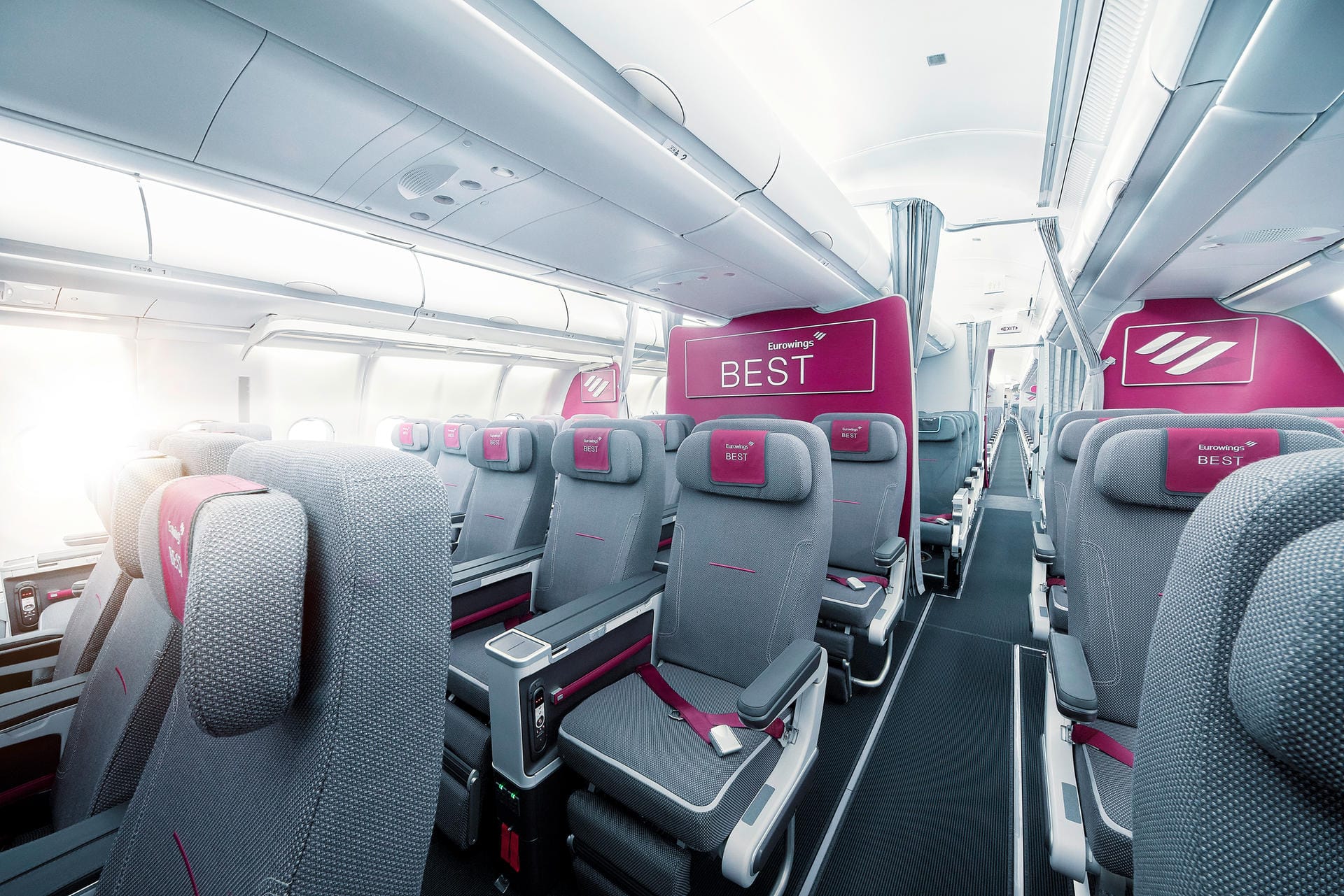 Noch mehr Platz haben Eurowings-Passagiere in den Best-Tarif-Sitzen ganz vorne. Hier starten die Ticketpreise bei rund 150 Euro für Kurz- und Mittelstrecke und 400 Euro für die Langstrecke.