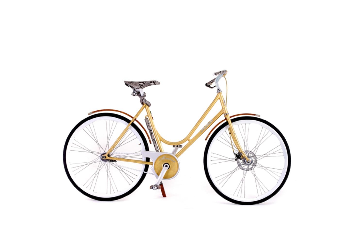 Purer Luxus: Das Retro-Bike mit Blattgold, Swarovski Steinen und Python Leder kostet etwa 42.000 Euro.