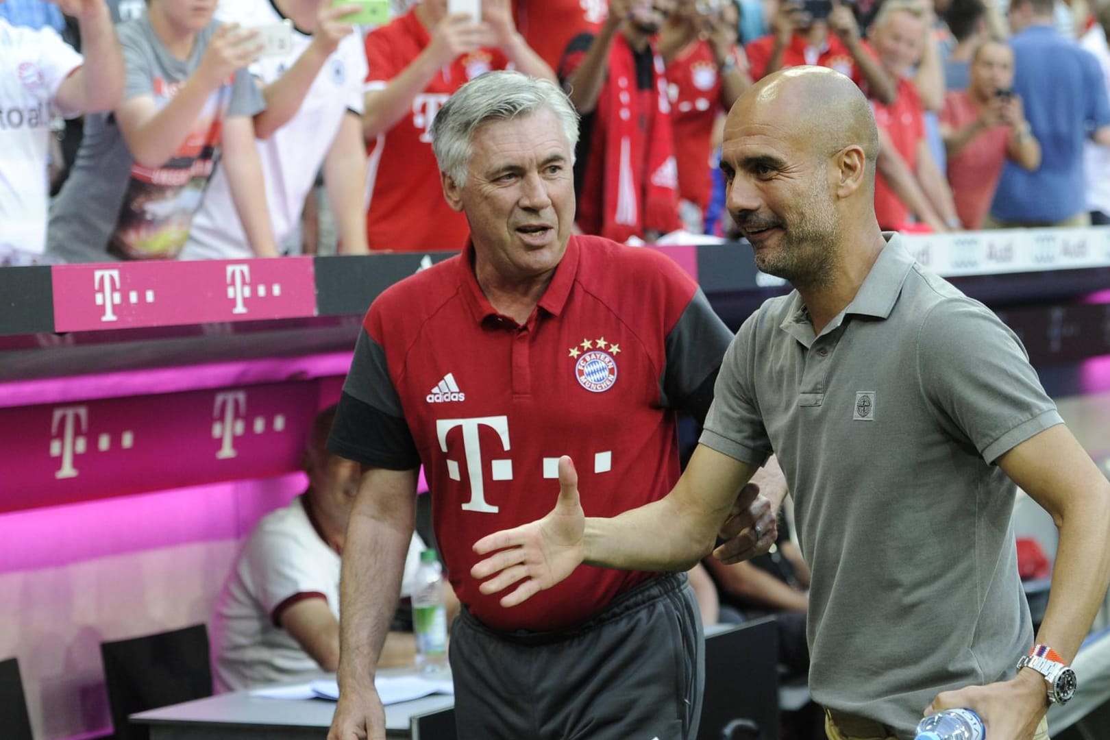 Carlo Ancelotti (li.) und Pep Guardiola kennen sich seit vielen Jahren.