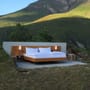 Null-Stern-Hotel in der Schweiz: Ein Doppelbett in freier Natur