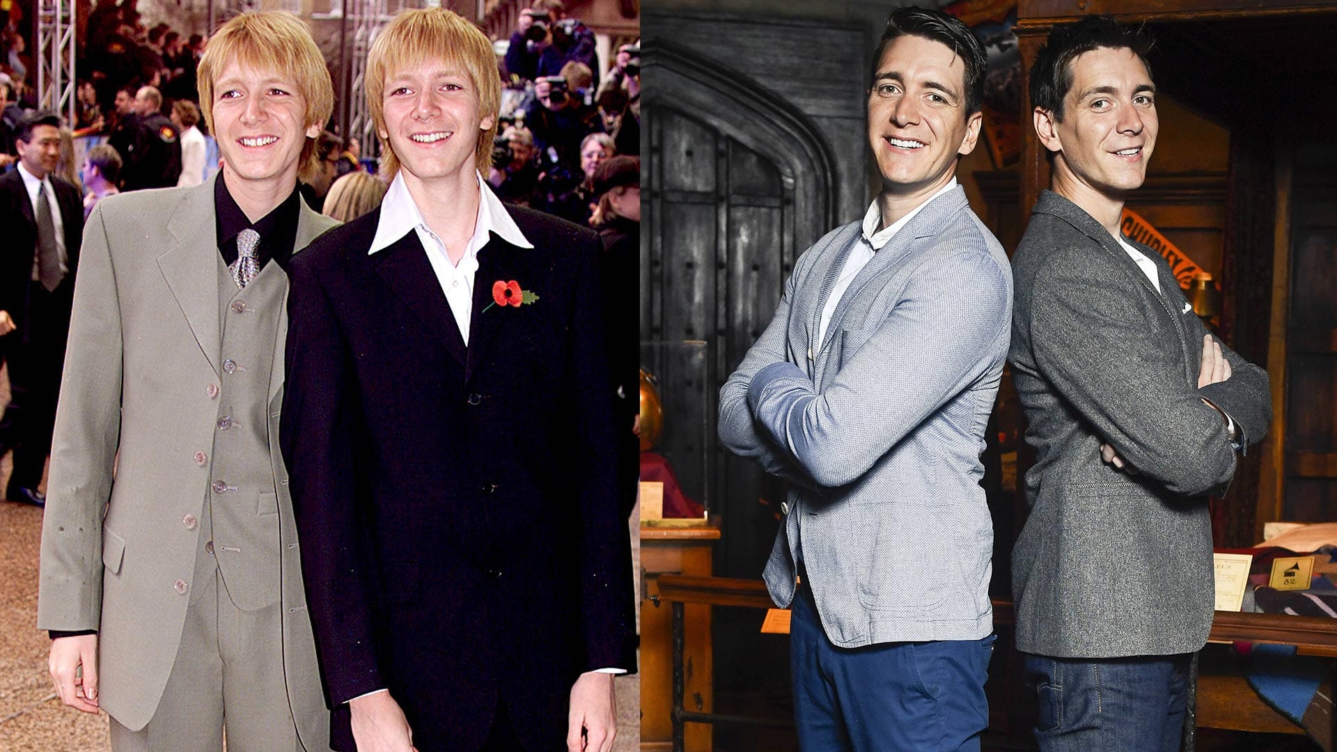 Oliver und James Phelps alias Fred und George Weasley