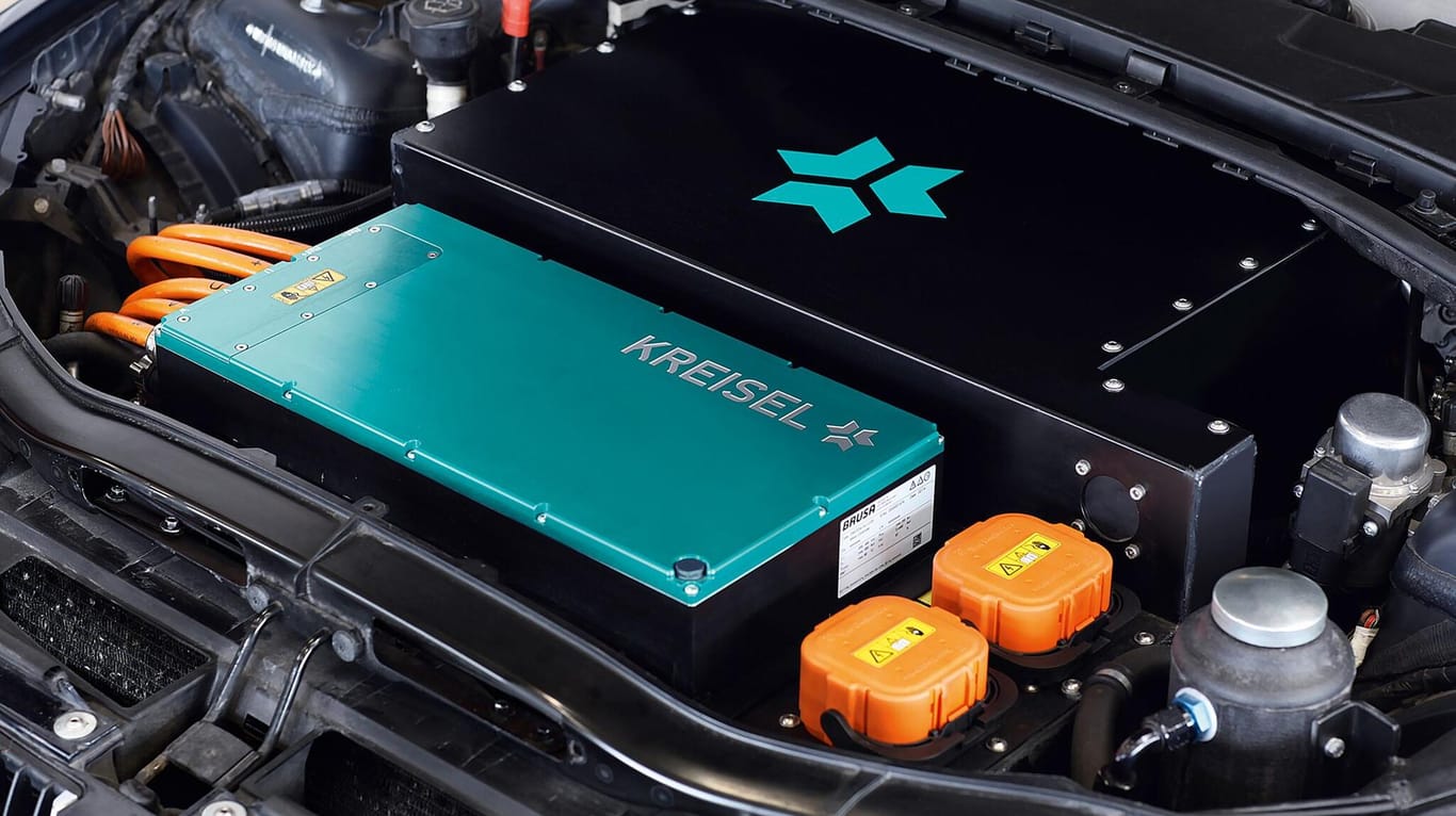 Kreisel will 2017 mit der Großserienproduktion von E-Auto-Batterien starten. Hier ein Blick auf den Hybrid-Synchronmotor des Unternehmens.