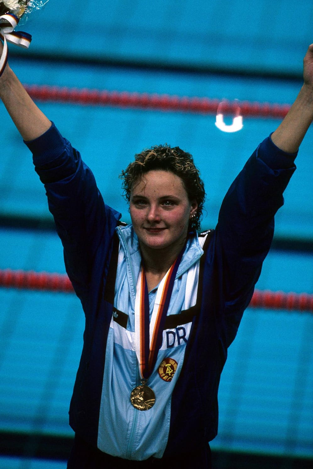 Auch Daniela Hunger war 1988 für die DDR in Seoul erfolgreich. Sie holte über 200 Meter Lagen und mit der 4x100 Meter Staffel Gold.