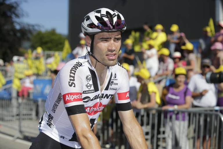 Folgenschwerer Sturz: Tom Dumoulin kam während der 19. Etappe so schwer zu fall, dass der zweimalige Etappensieger aus dem deutschen Team Giant-Alpecin die Tour beenden musste.