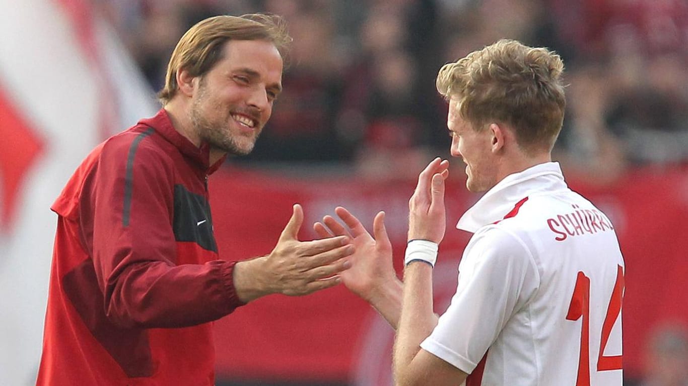 Bei Borussia Dortmund wieder vereint: BVB-Coach Thomas Tuchel und sein ehemaliger Mainzer Schützling André Schürrle.