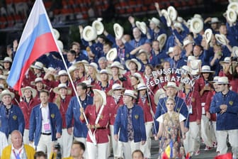 Auch 2016 in Rio de Janeiro wird eine russische Olympia-Mannschaft bei der Eröffnungsfeier in Stadion einlaufen - wie hier auf dem Bild 2012 in London.