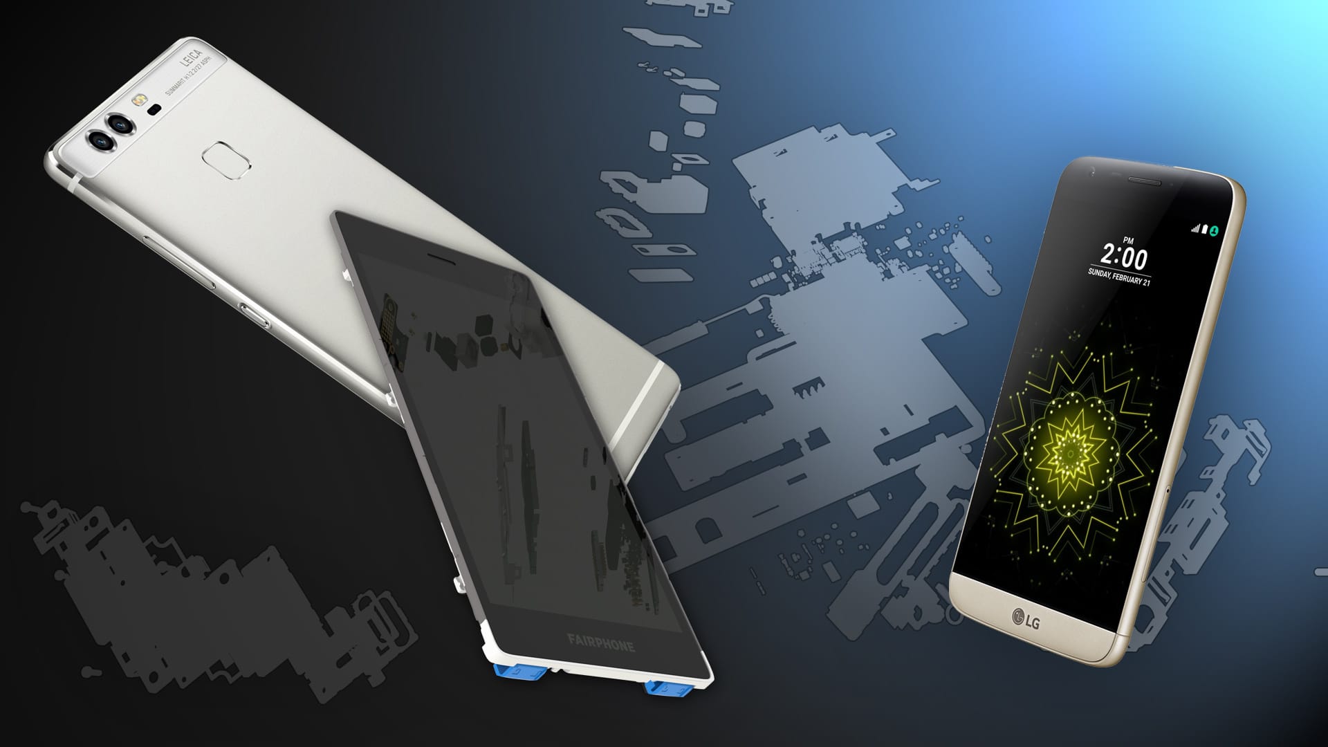 Die Stiftung Warentest hat mit dem Fairphone 2, dem Huawei P9 und dem LG G5 drei außergewöhnliche Smartphones getestet.