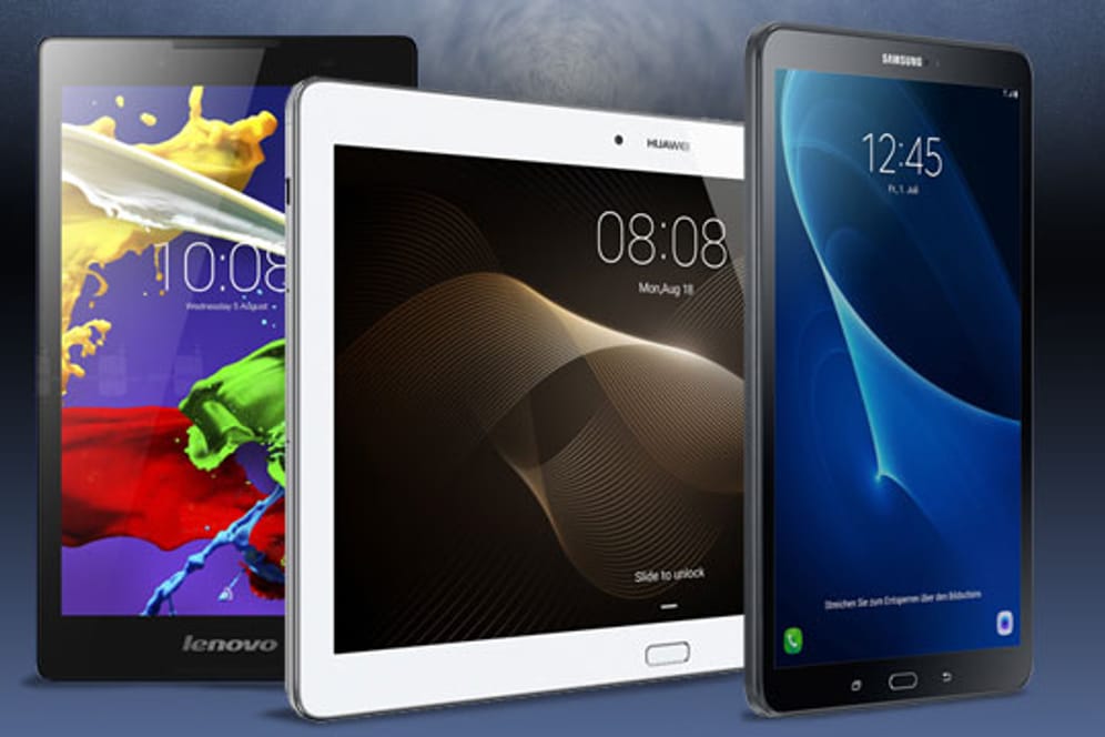 Stiftung Warentest prüft Tablets von Lenovo, Huawei und Samsung.