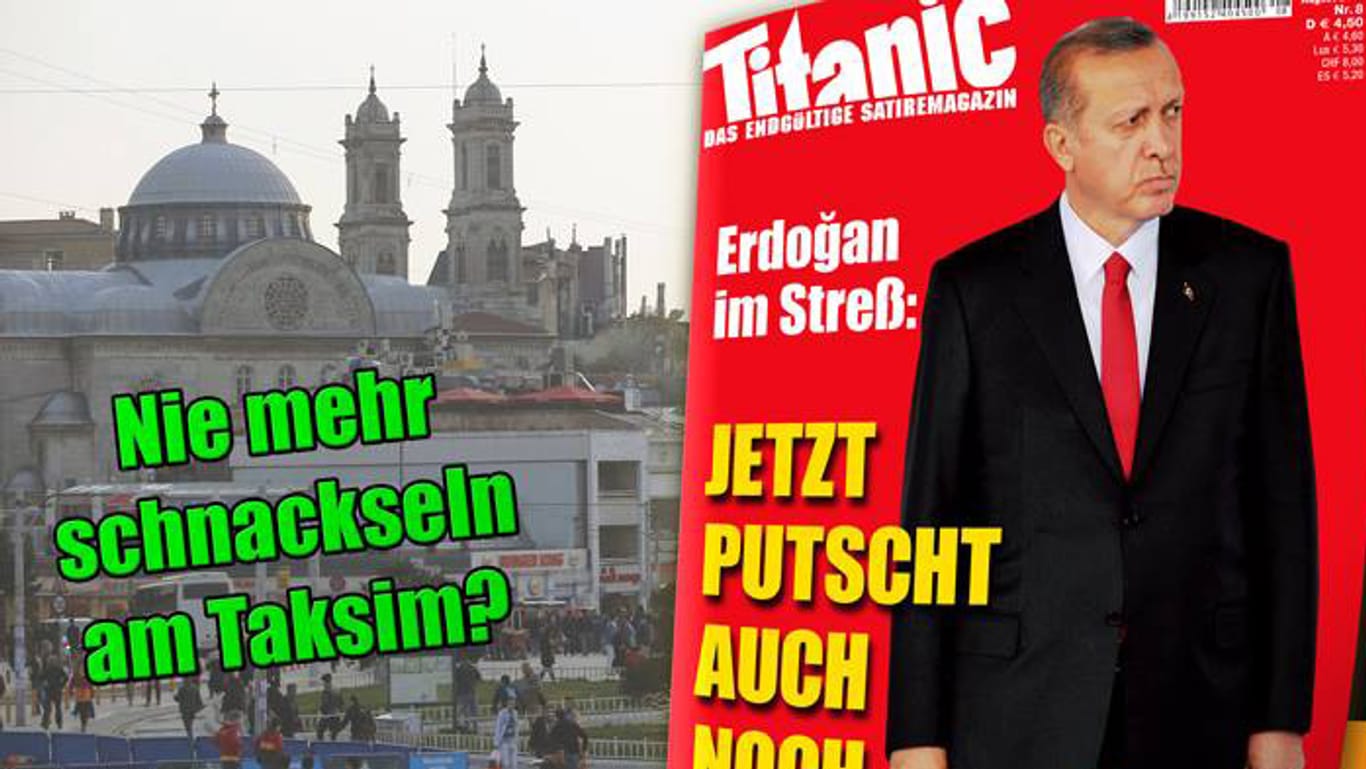 Mit diesem Bild wirbt "Titanic" auf Facebook für die August-Ausgabe mit Erdogan.