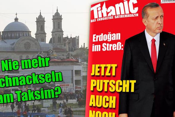 Mit diesem Bild wirbt "Titanic" auf Facebook für die August-Ausgabe mit Erdogan.