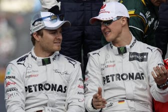 2010 bis 2012 fuhren Nico Rosberg (li.) und Michael Schumacher gemeinsam für Mercedes.