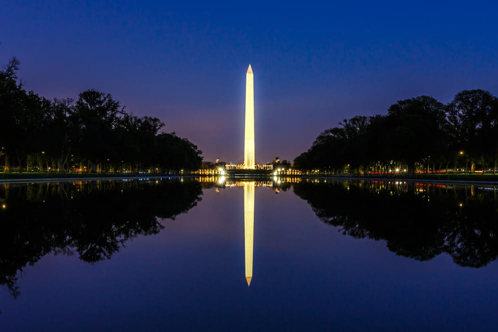 Das Washington Monument wurde zu Ehren von George Washington errichtet.