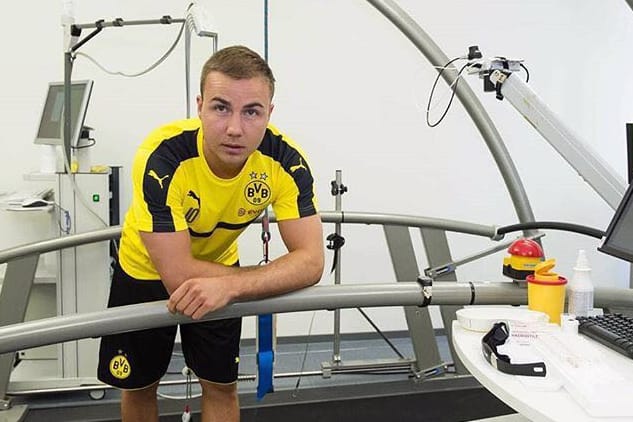 "Endlich geht's los": Mario Götze präsentiert sich trainingsfleißig.