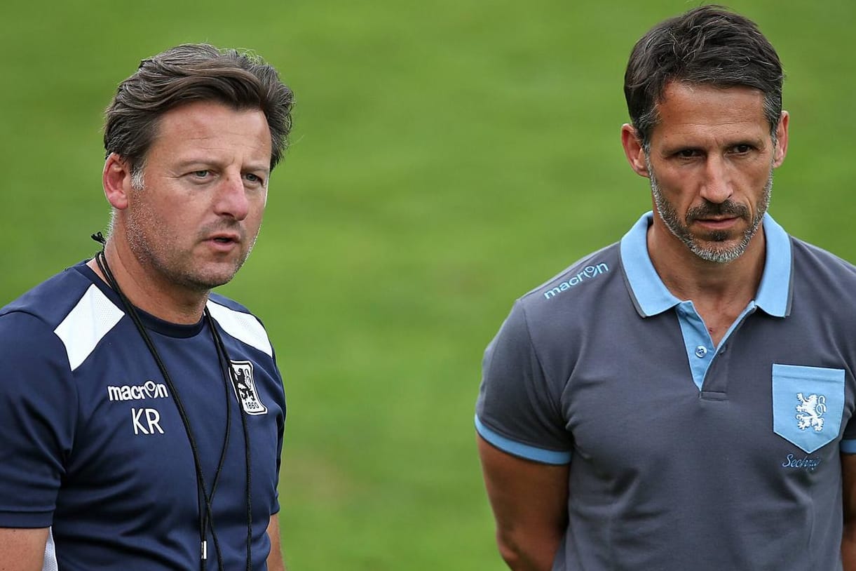 Trainer Kosta Runjaic (li.) und Geschäftsführer Thomas Eichin sollen 1860 München wieder in die Erfolgsspur führen.
