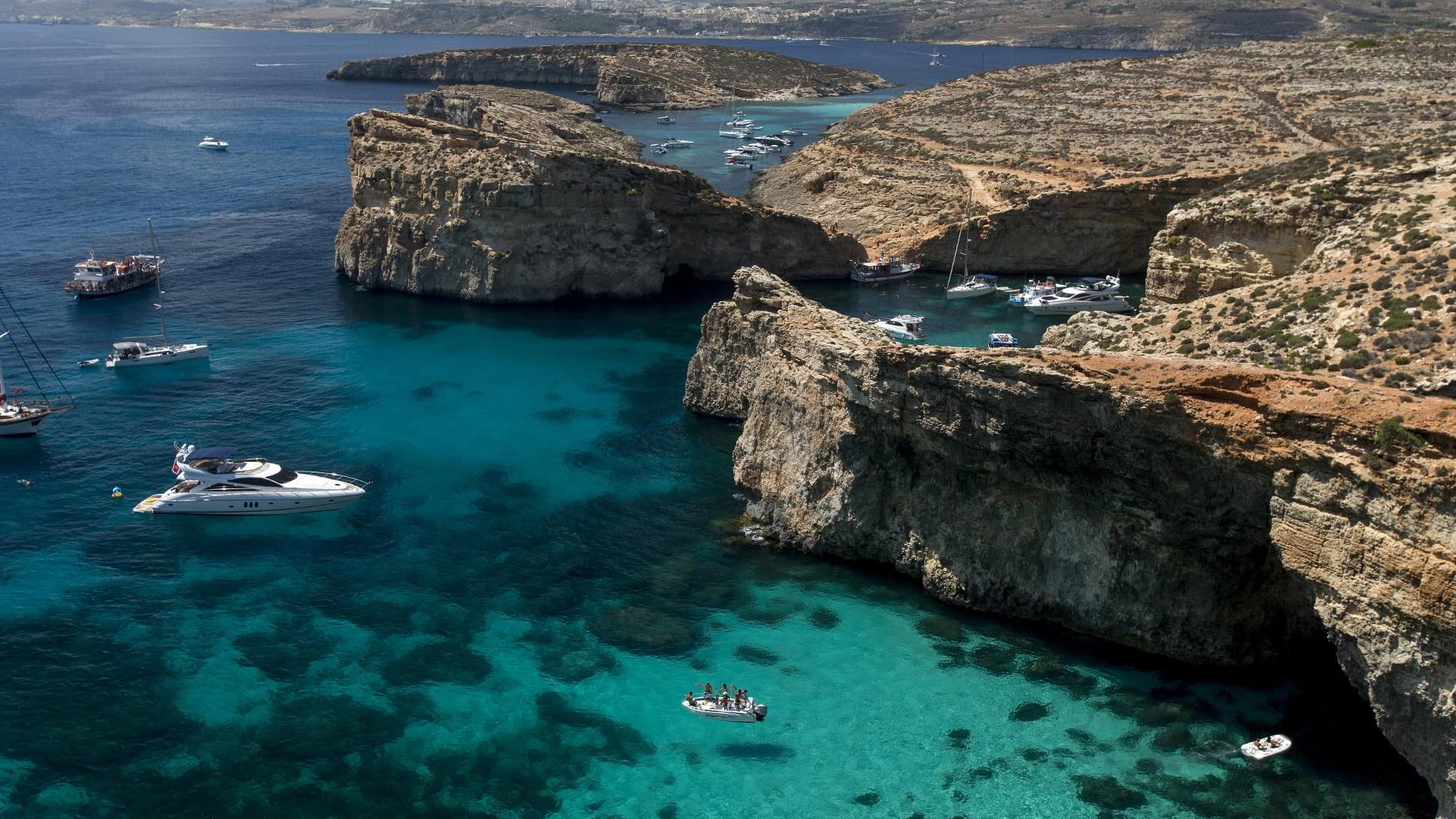 Malta: Die Blaue Lagune auf Comino.