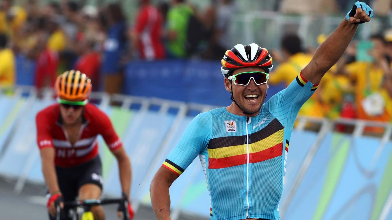 Jubelnder Belgier: Radprofi Greg Van Avermaet hat sich Gold im Straßenrennen geholt.