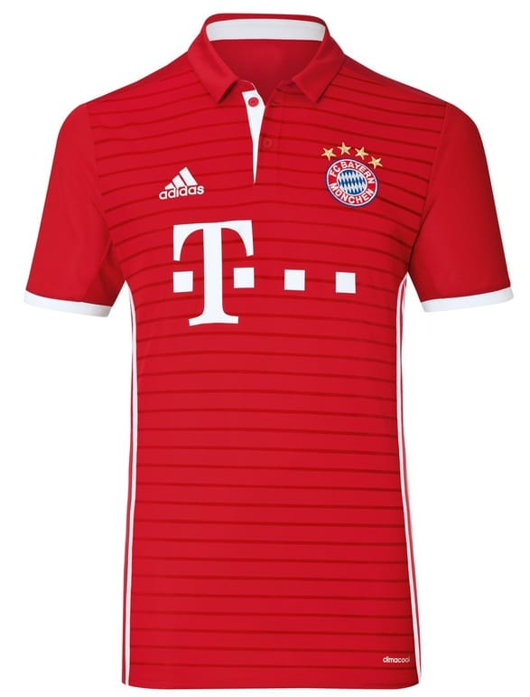 Der Rekordmeister - wie könnte es anders sein - setzt vorherrschend auf die Farbe rot. Im Vorjahr baute der FC Bayern noch auf ein Leibchen in allen Klub-Farben. In der neuen Spielzeit wird es einfacher, aber nicht minder geschmackvoll. Für die Bayern ist das Jersey jetzt schon "ein Traum in rot-weiß."