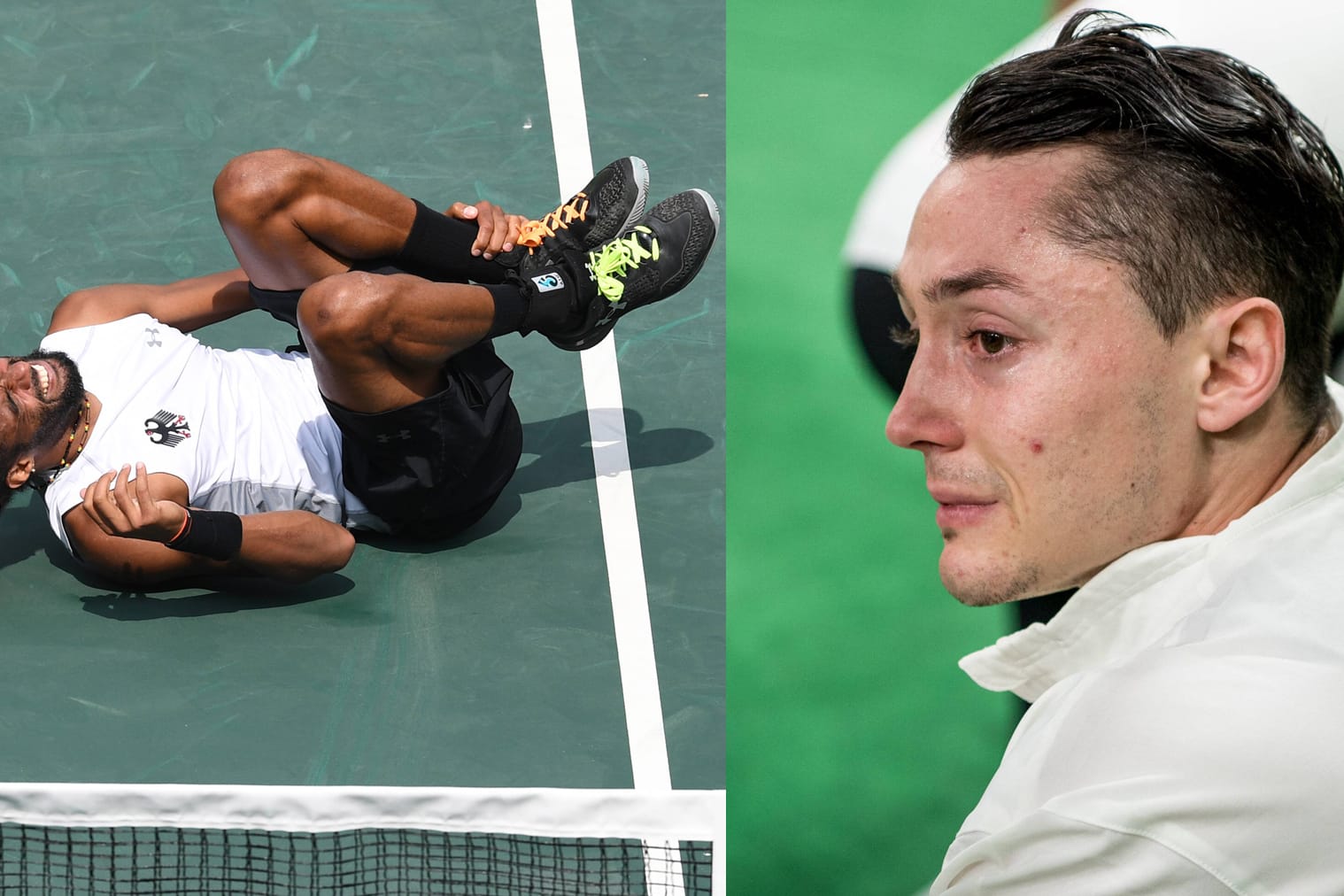 Tennisspieler Dustin Brown (links) und Turnass Andreas Toba haben sich bei den Spielen in Rio schwer verletzt.