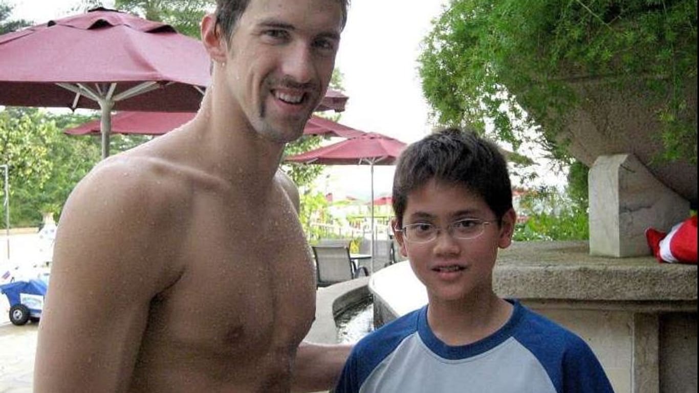 Michael Phelps und Joseph Schooling im Jahr 2008.