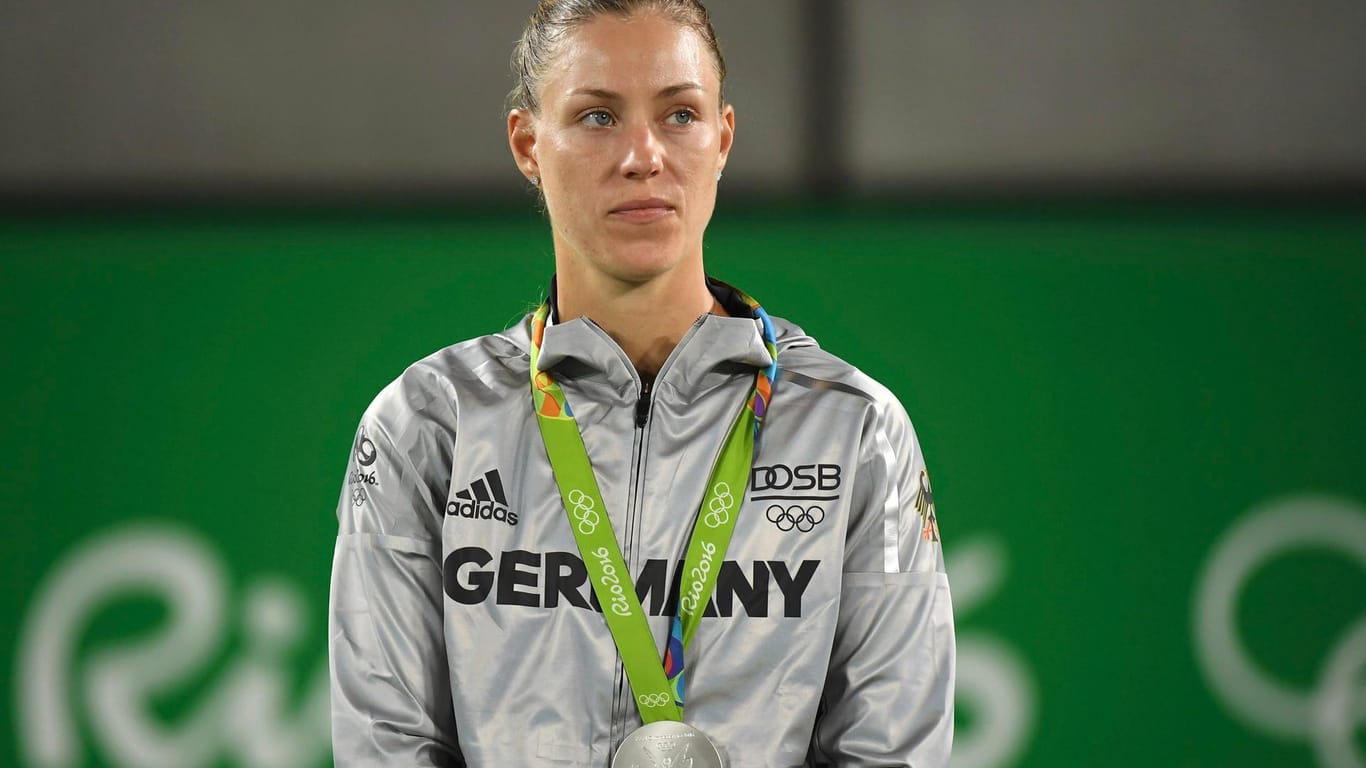 Richtig freuen konnte sich Angelique Kerber über die Silbermedaille offenbar nicht.
