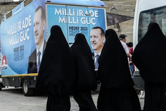 Türkei: Erdogan-Anhängerinnen während der Präsidentenwahl im Jahr 2014.
