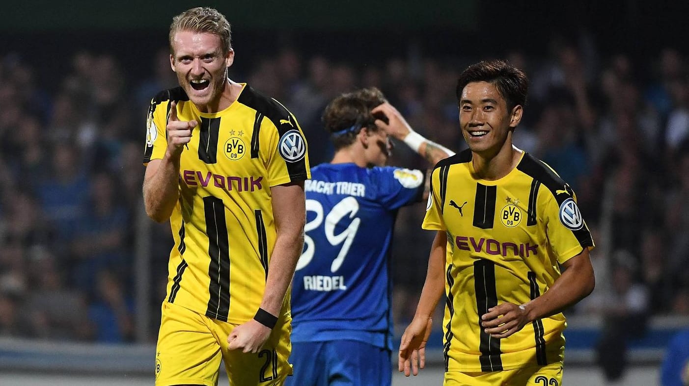 BVB-Torschützen unter sich: André Schürrle (li.) und Shinji Kagawa.