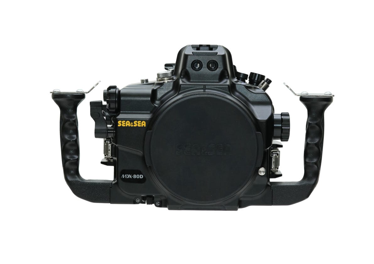 Unterwassergehäuse sind das Profiequipment fürs Tauchen. Eine hochwertige Spiegelreflexkamera wie die Canon Eos 80D wird in dieses Gehäuse von Sea&Sea gebracht, das bis in 100 Metern Tiefe wasserdicht ist. Alle Funktionen sind zugänglich, mit Adapter lassen sich unter Wasser auch Weitwinkellinsen aufschrauben.