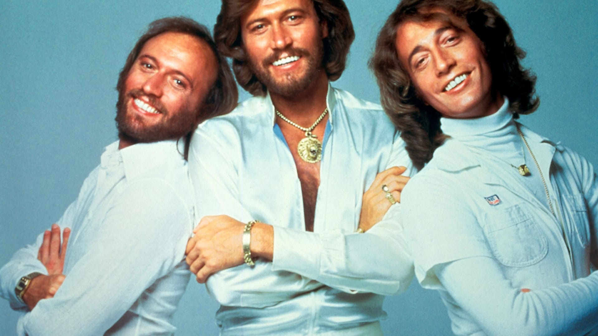 Die legendären Bee Gees von links: Maurice Gibb, Barry Gibb, Robin Gibb in den 70ern. Maurice starb 2003, Robin 2012.