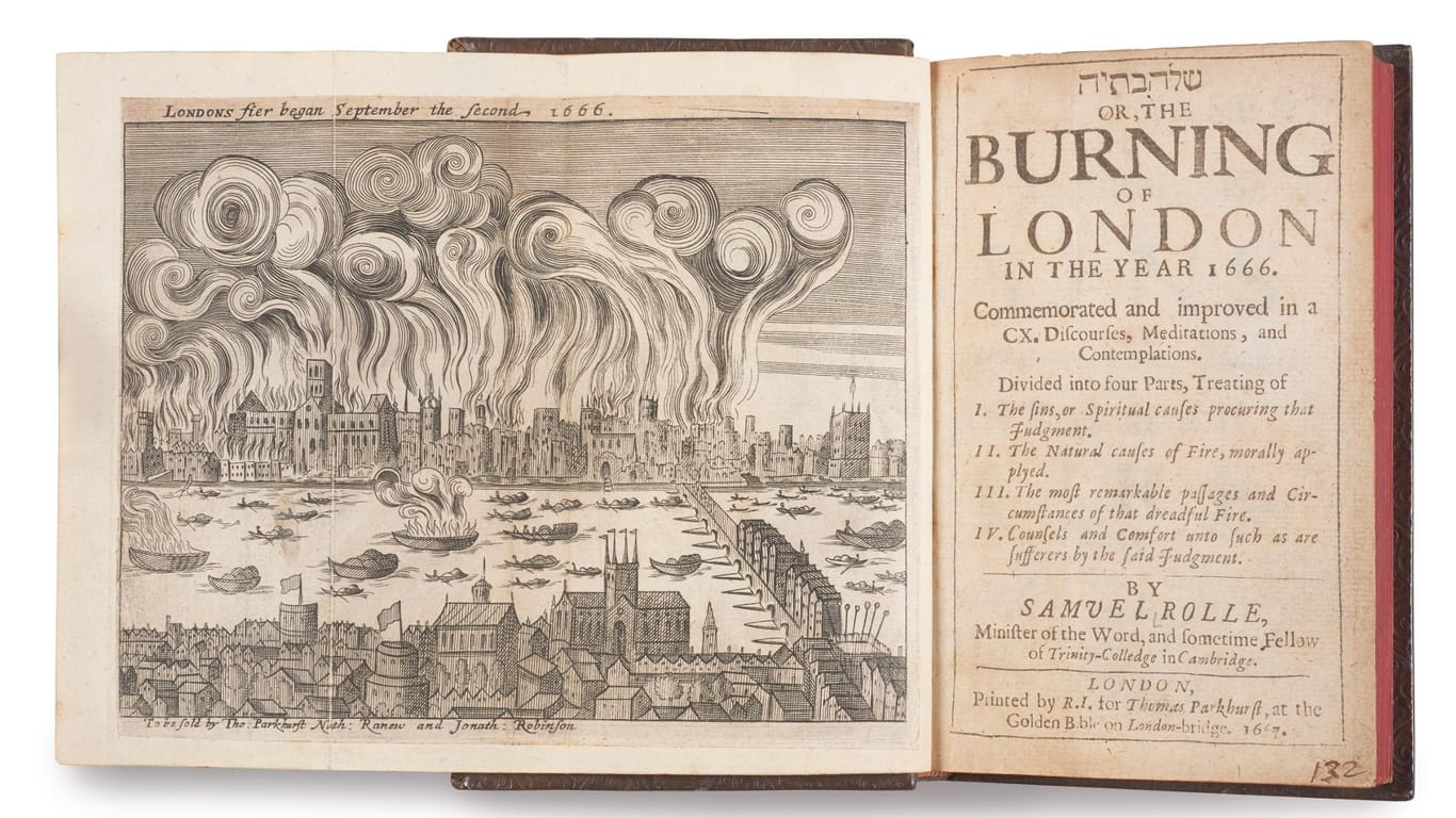 Das Buch "Shlohavot, or, The burning of London im Jahr 1666.