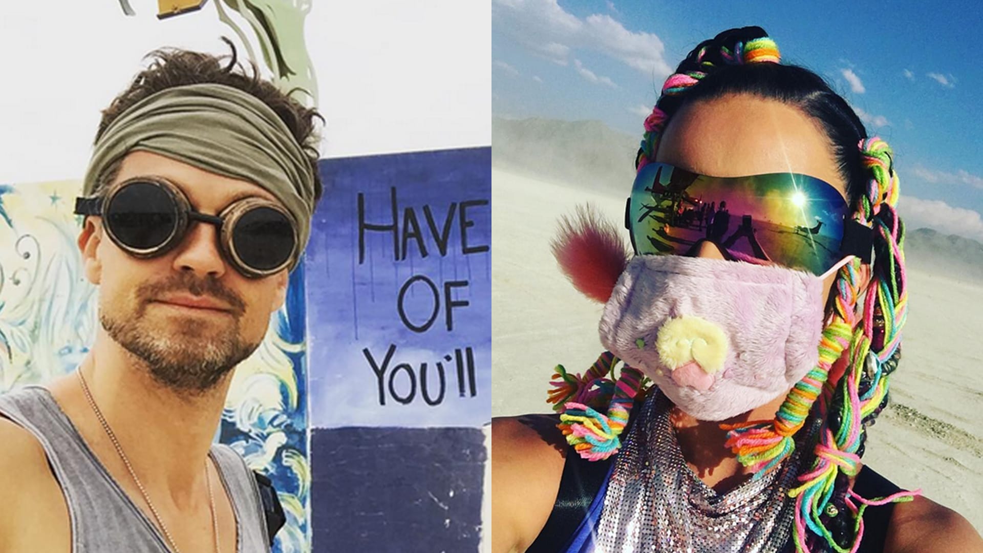 Wayne Carpendale und Katy Perry beim "Burning Man"-Festival.