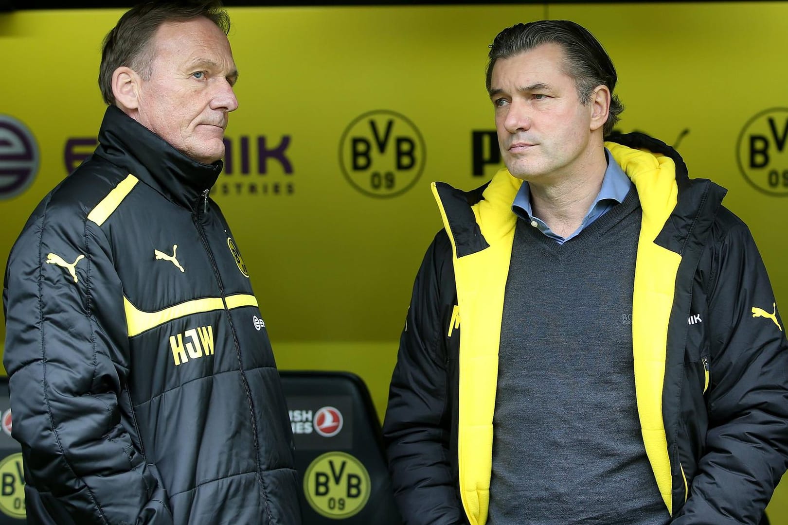 Hans-Joachim Watzke (li.) und Michael Zorc finden deutliche Worte.