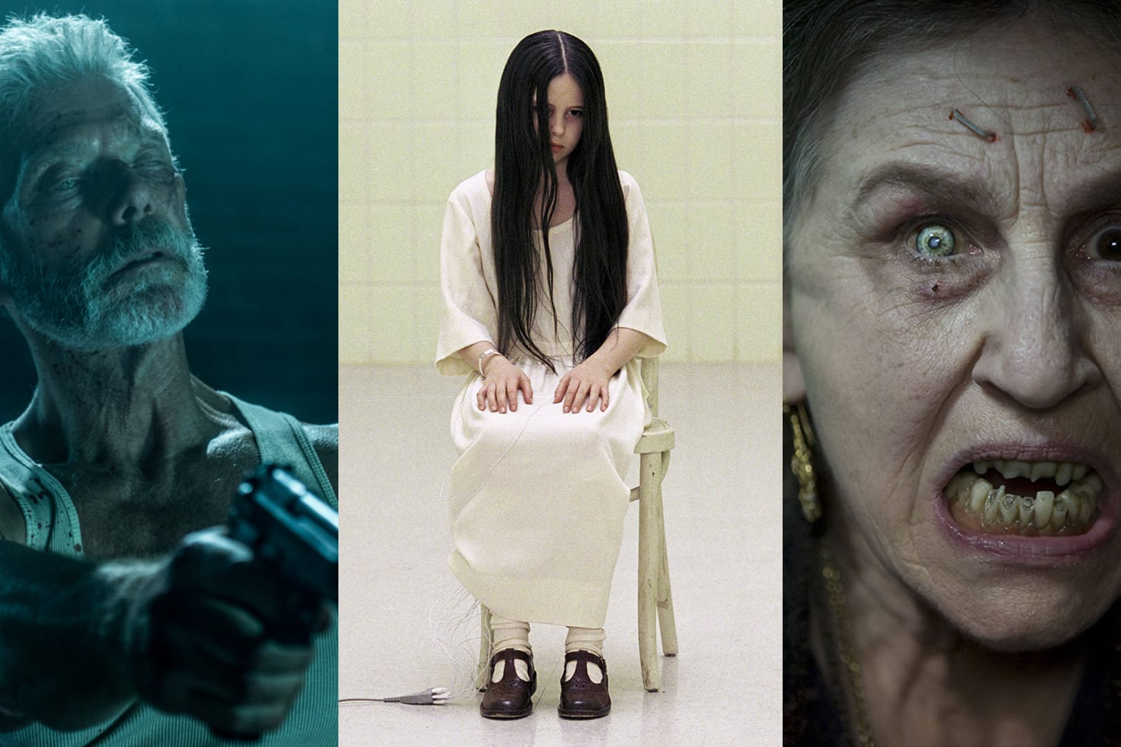 Horror vom Feinsten (l-r): "Don't Breathe", "Ring" und "Drag Me to Hell".