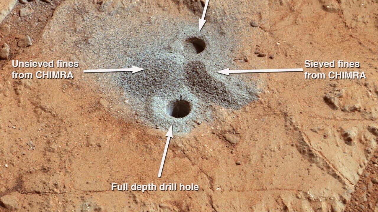 Bohrlöcher in der Marsoberfläche: "Curiosity" liefert seit gut vier Jahren Fotos und Messergebnisse. Bohrlöcher in der Marsoberfläche: "Curiosity" liefert seit gut vier Jahren Fotos und Messergebnisse.