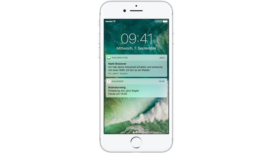 Mit iOS 10 "wacht" das iPhone auf und zeigt den gesperrten Bildschirm an, sobald es in die Hand genommen wird.