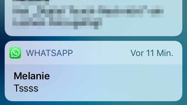 WhatsApp auf dem iPhone-Sperrbildschirm