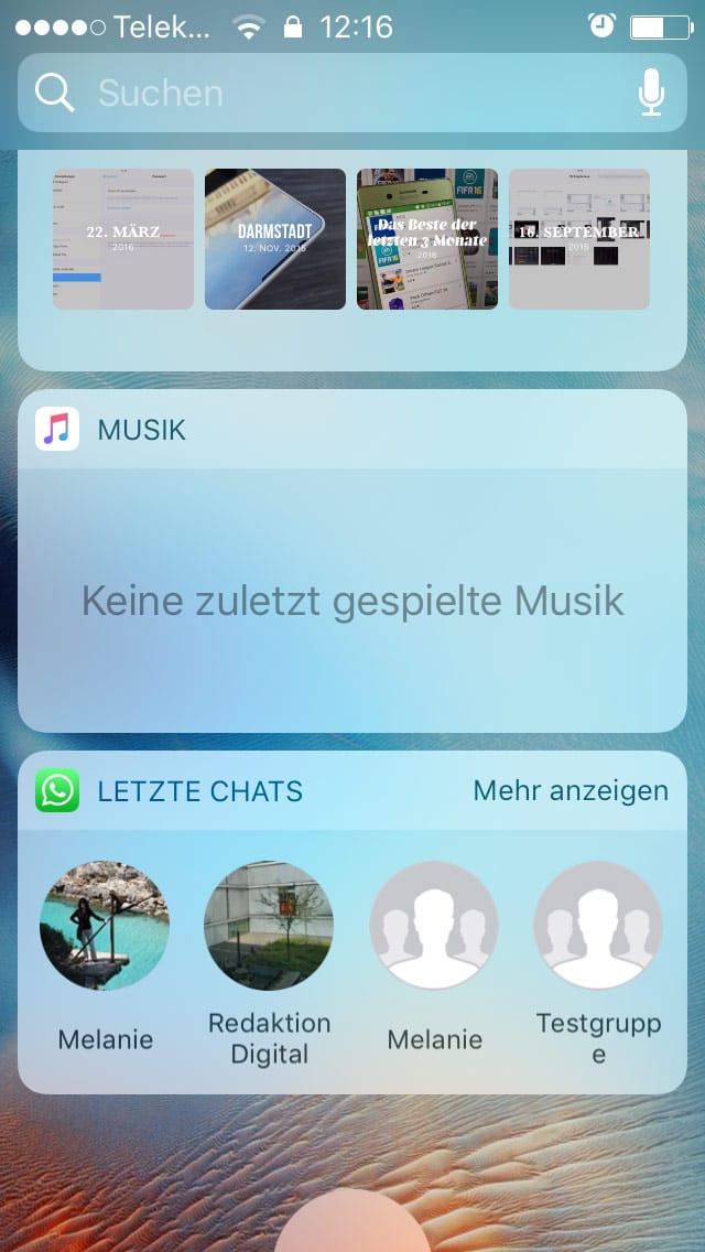 Das neue Chat-Widget auf dem iPhone-Sperrbildschirm.