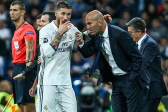 Real Madrids Kapitän Sergio Ramos und Trainer Zinedine Zidane.