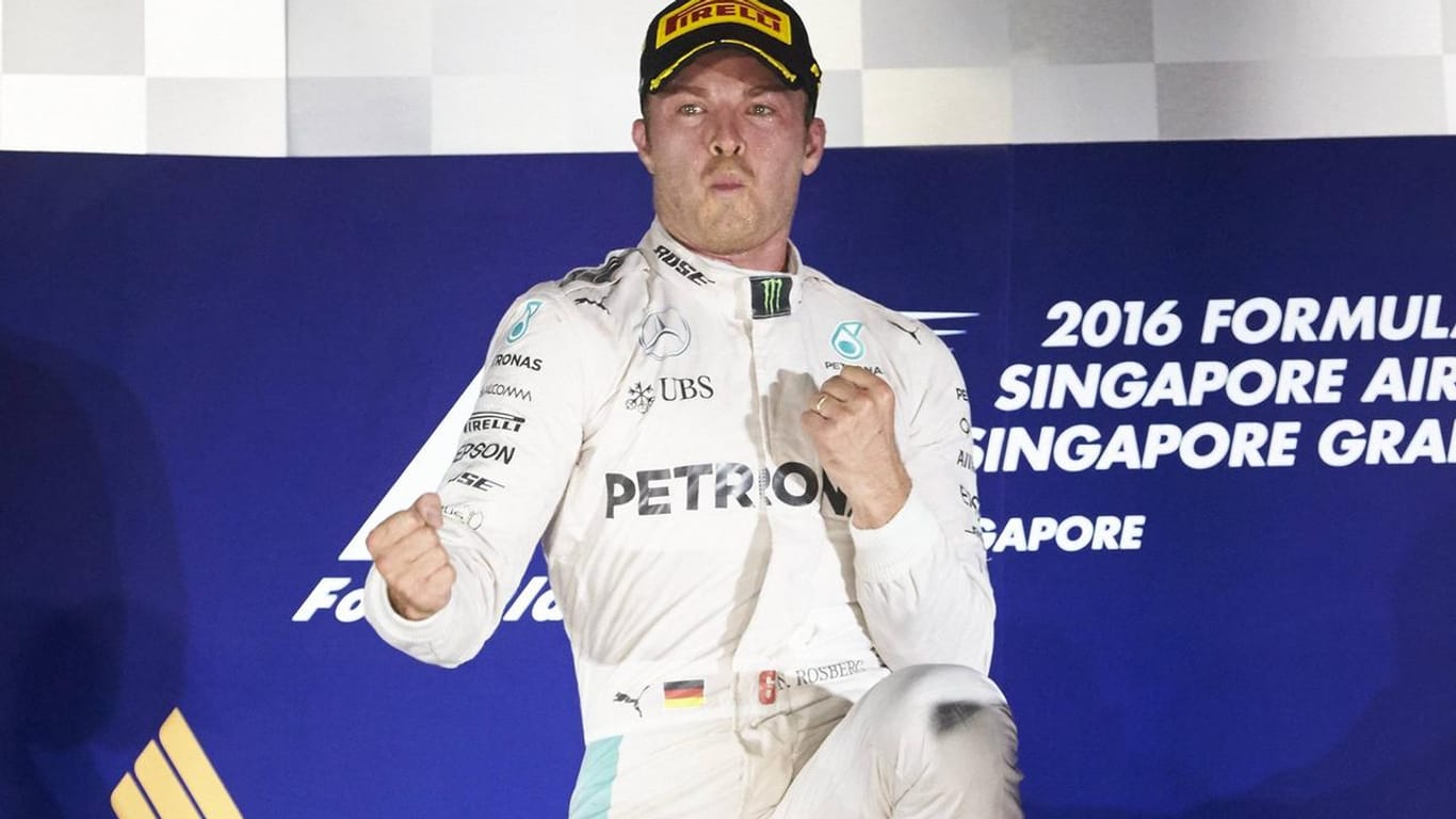Nico Rosberg nach seinem Sieg in Singapur