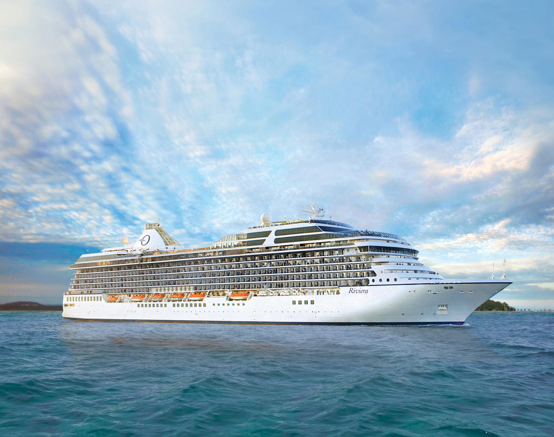 Die 238 Meter lange "Riviera" von Oceania Cruises belegt bei den mittelgroßen Schiffen den 5. Platz.